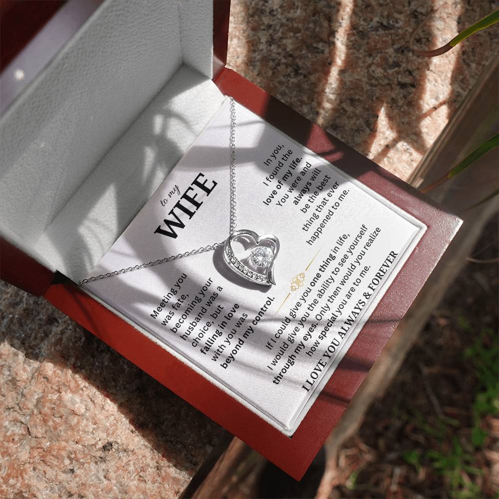 "To My Wife" Heart Necklace – A Gift That Will Touch Her Heart ❤️