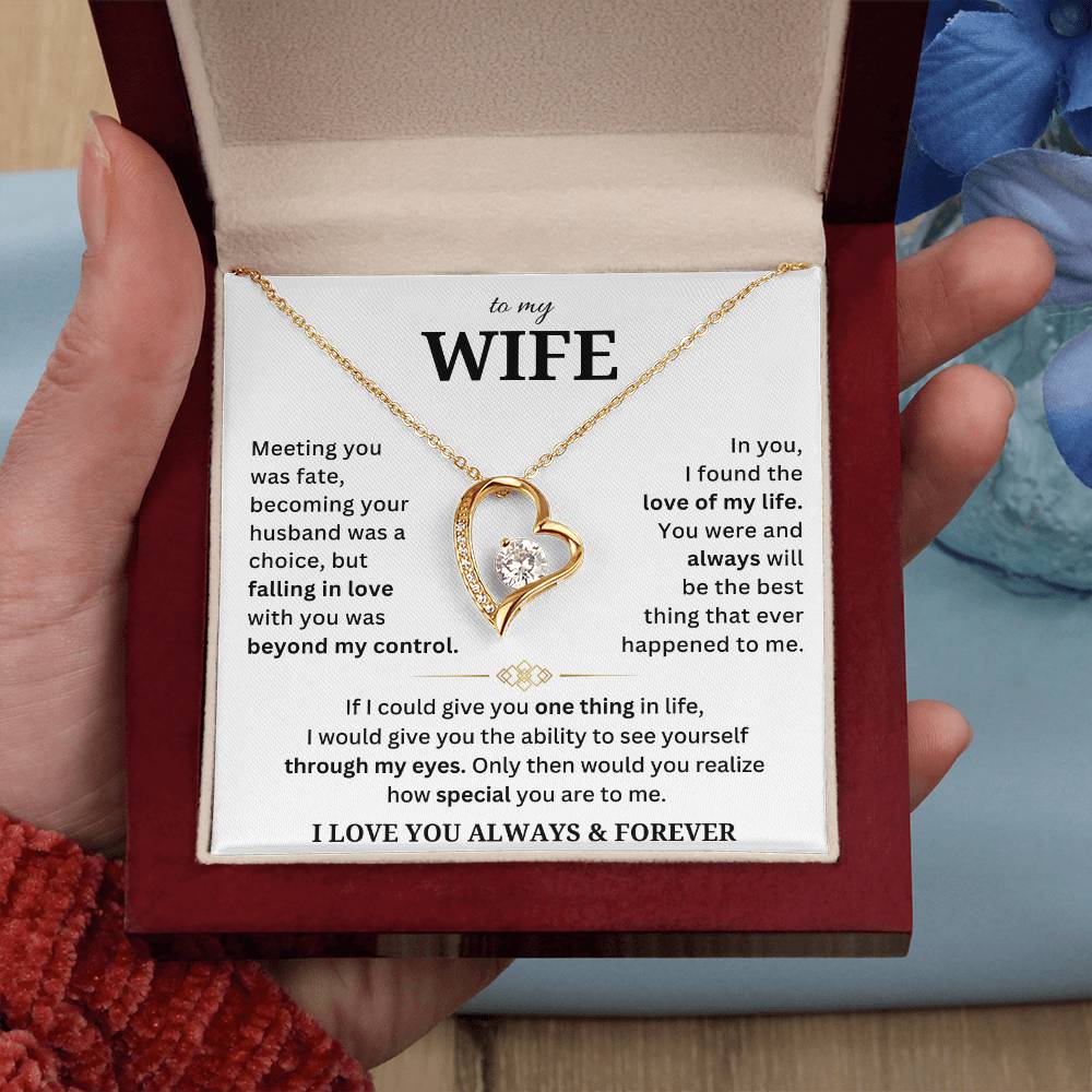 "To My Wife" Heart Necklace – A Gift That Will Touch Her Heart ❤️
