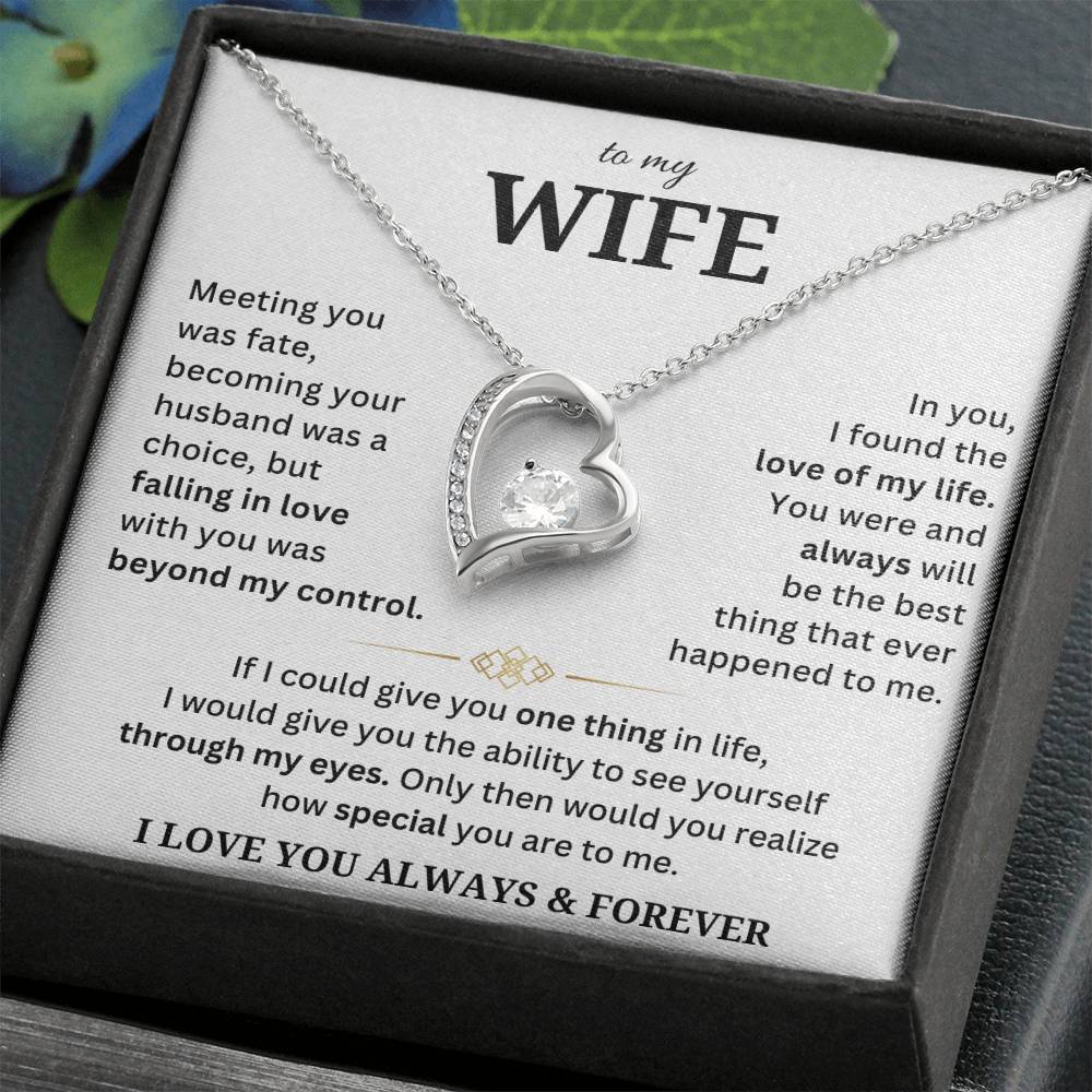 "To My Wife" Heart Necklace – A Gift That Will Touch Her Heart ❤️