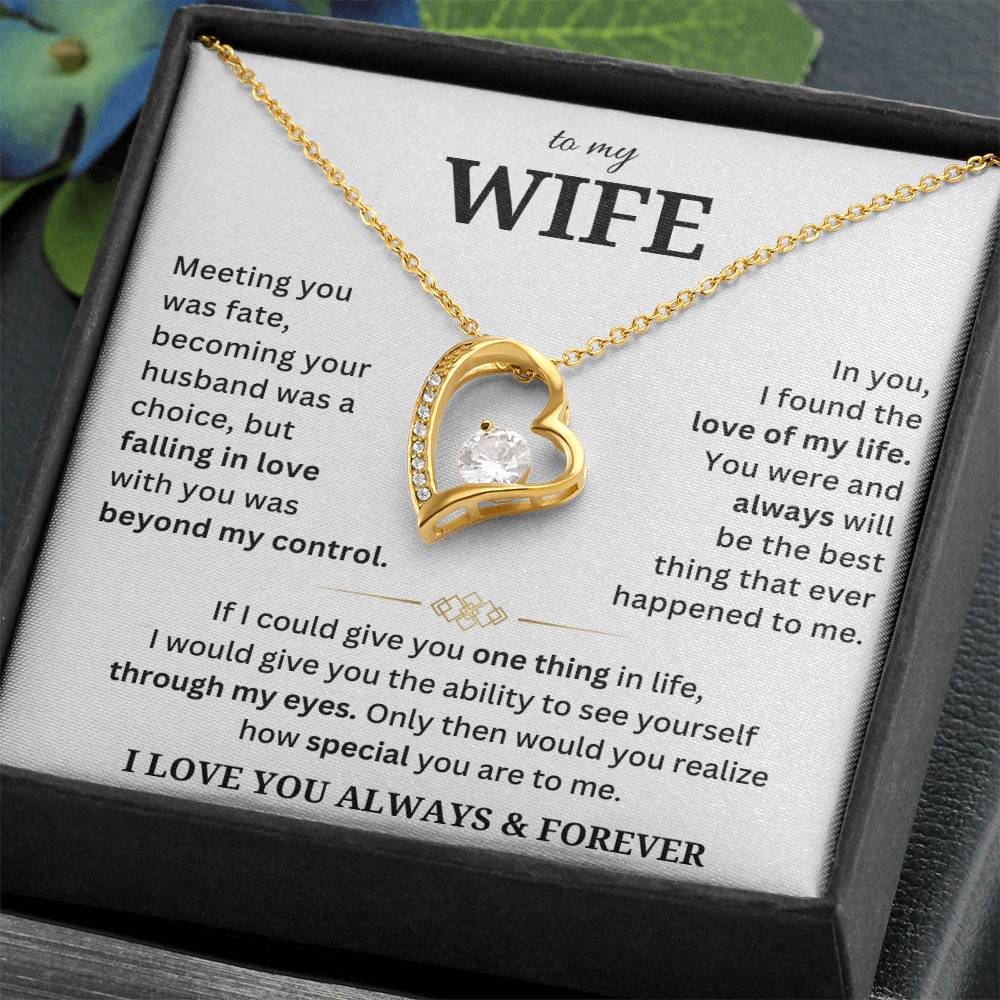 "To My Wife" Heart Necklace – A Gift That Will Touch Her Heart ❤️